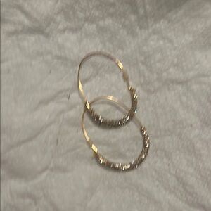 Elegant Gold and Silver Hoop Earrings
